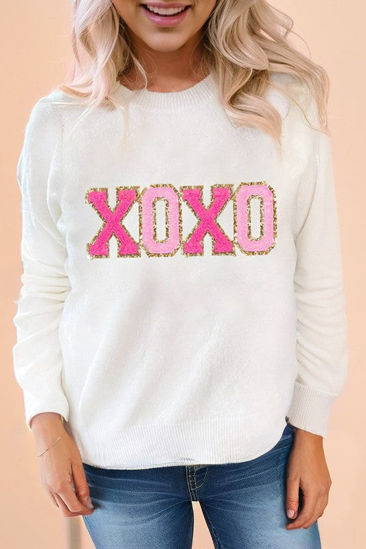 Glitter Merry & Bright Round Neck Knit Sweater