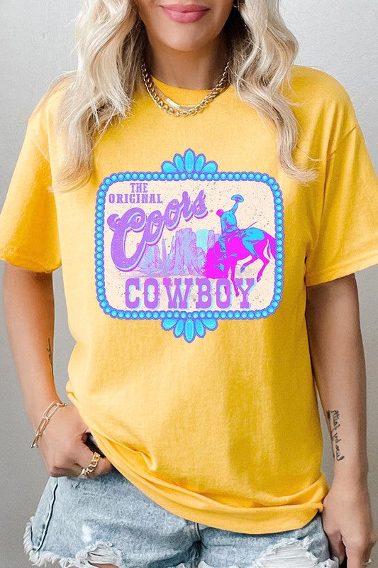 Coors Cowboy Western Graphic Heavyweight T Shirts