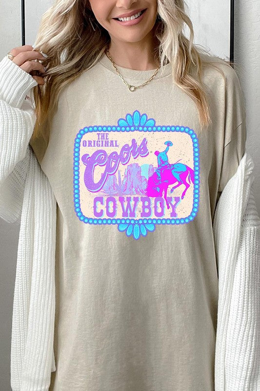 Coors Cowboy Western Graphic Heavyweight T Shirts