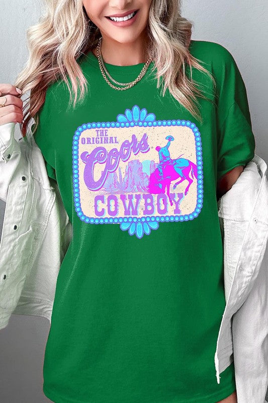 Coors Cowboy Western Graphic Heavyweight T Shirts