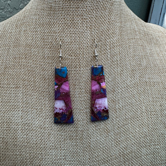 Pink Slab Earrings